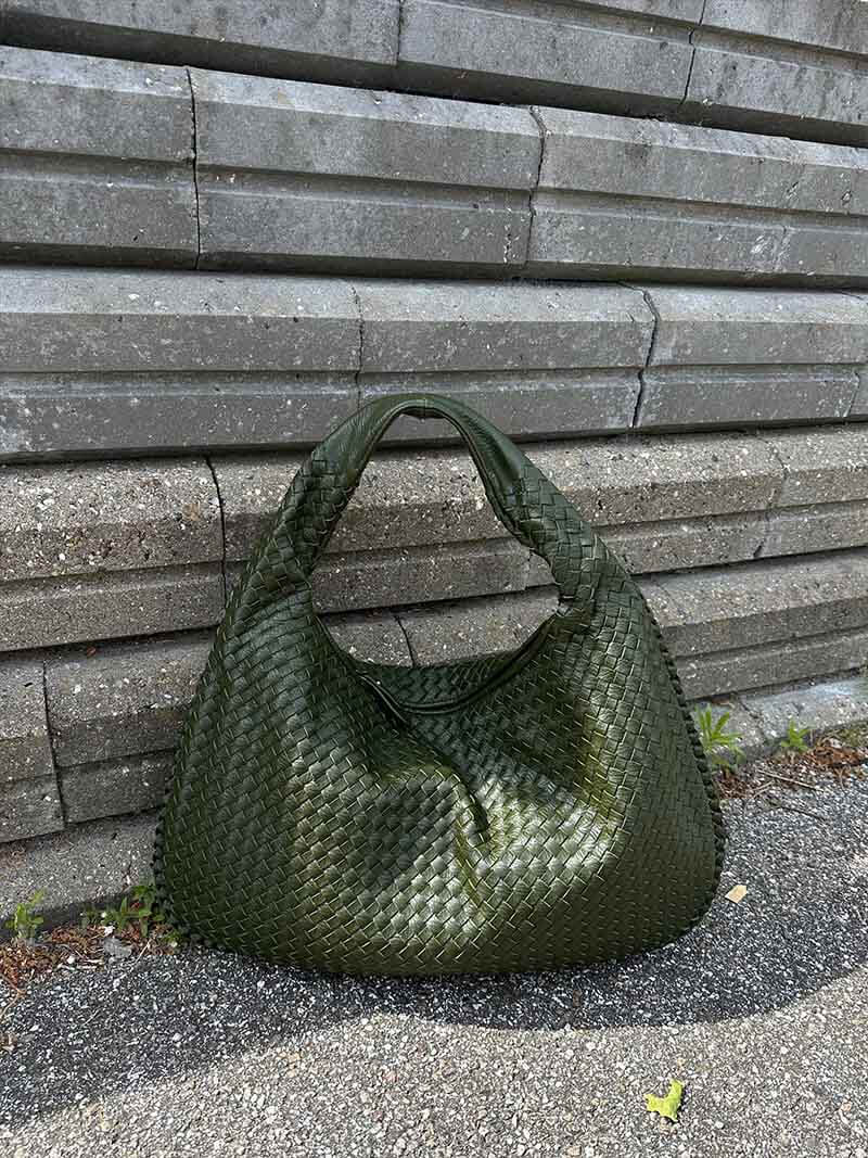 Vrouwen - Grote Shopper - Gevlochten Materiaal - Stijlvolle Handtas - ELEGANTE SHOPPER