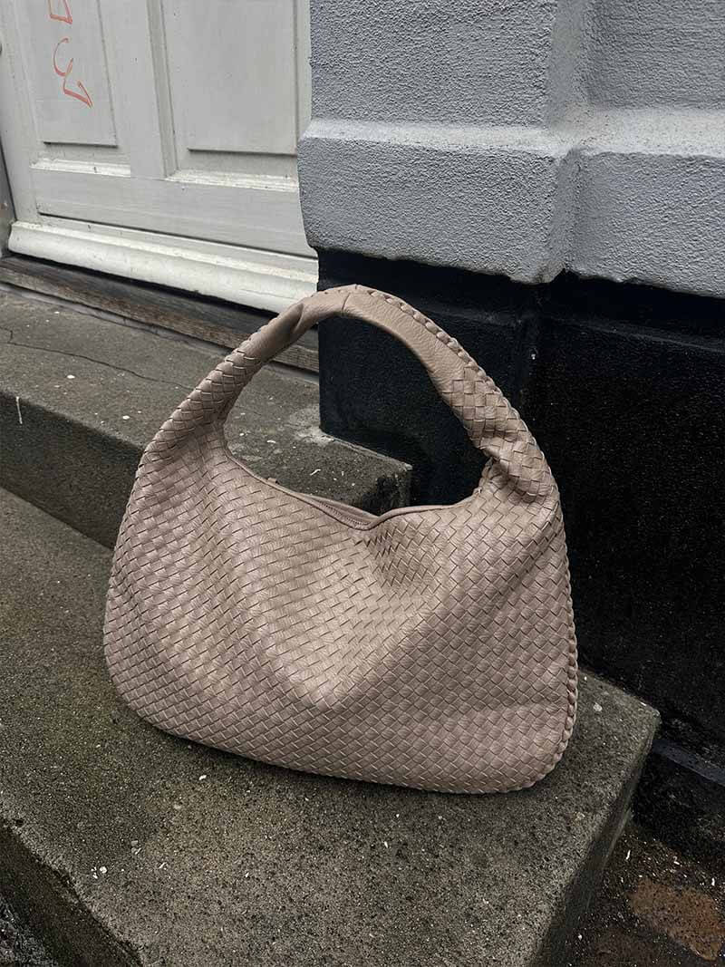 Vrouwen - Grote Shopper - Gevlochten Materiaal - Stijlvolle Handtas - ELEGANTE SHOPPER