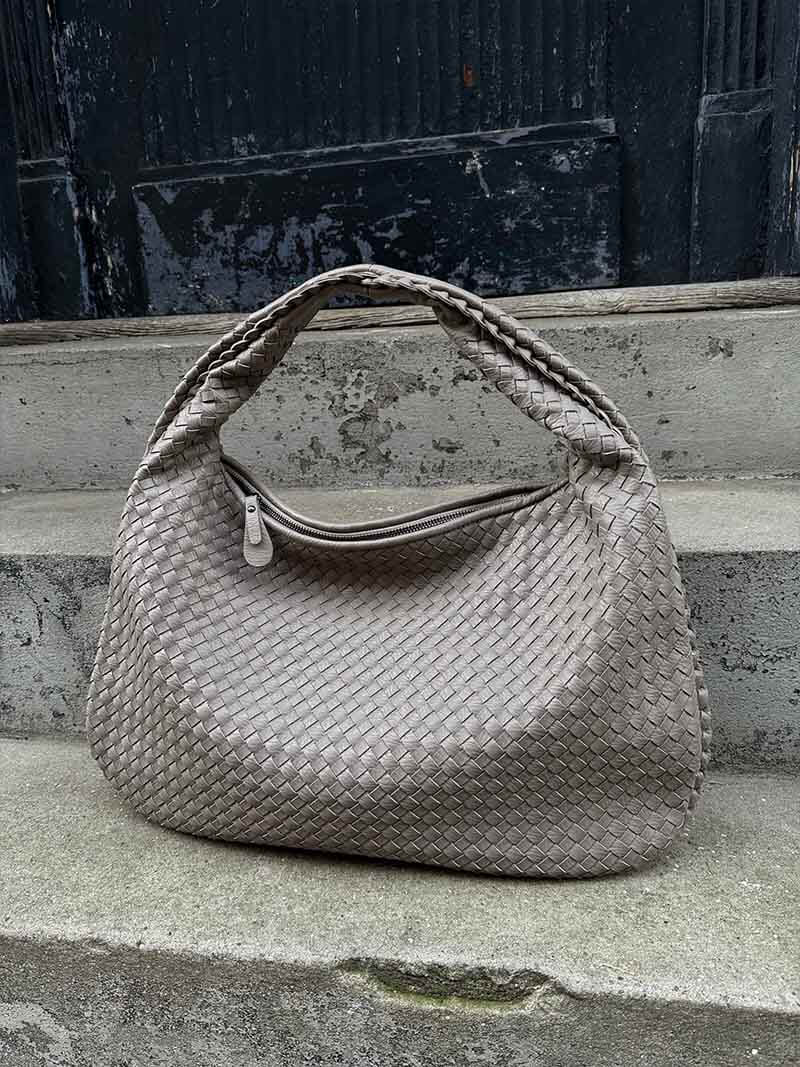 Vrouwen - Grote Shopper - Gevlochten Materiaal - Stijlvolle Handtas - ELEGANTE SHOPPER