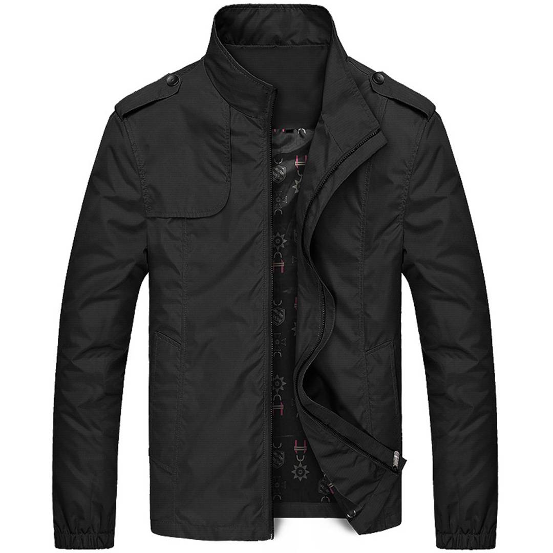 Herenjasje met Opstaande Kraag en Schouderdetails voor Een Moderne Look – RENATO STYLE