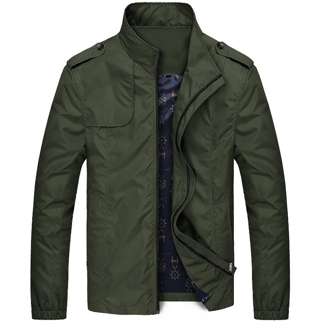 Herenjasje met Opstaande Kraag en Schouderdetails voor Een Moderne Look – RENATO STYLE