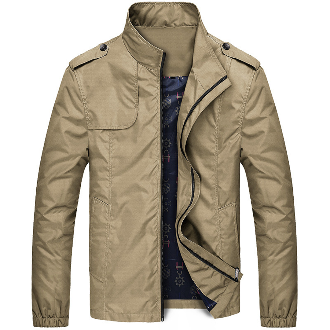 Herenjasje met Opstaande Kraag en Schouderdetails voor Een Moderne Look – RENATO STYLE