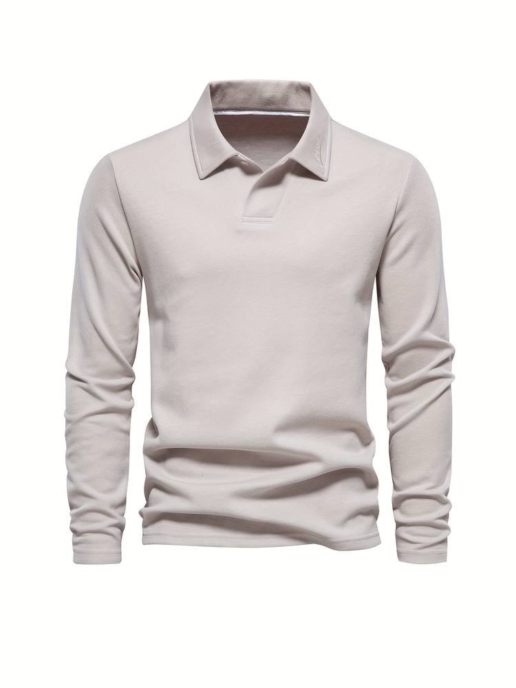 ELIOT – Lange mouwen poloshirt met klassieke kraag voor een tijdloze uitstraling