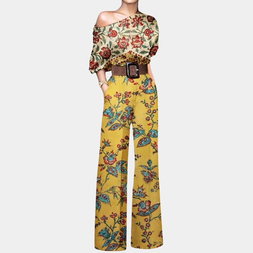 Dames - Off-Shoulder Jumpsuit - Vloeiend Design - Mode Statement - NOELIA EDGE
