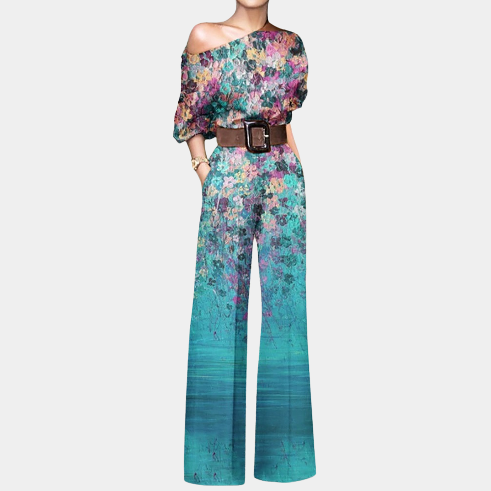 Dames - Off-Shoulder Jumpsuit - Vloeiend Design - Mode Statement - NOELIA EDGE