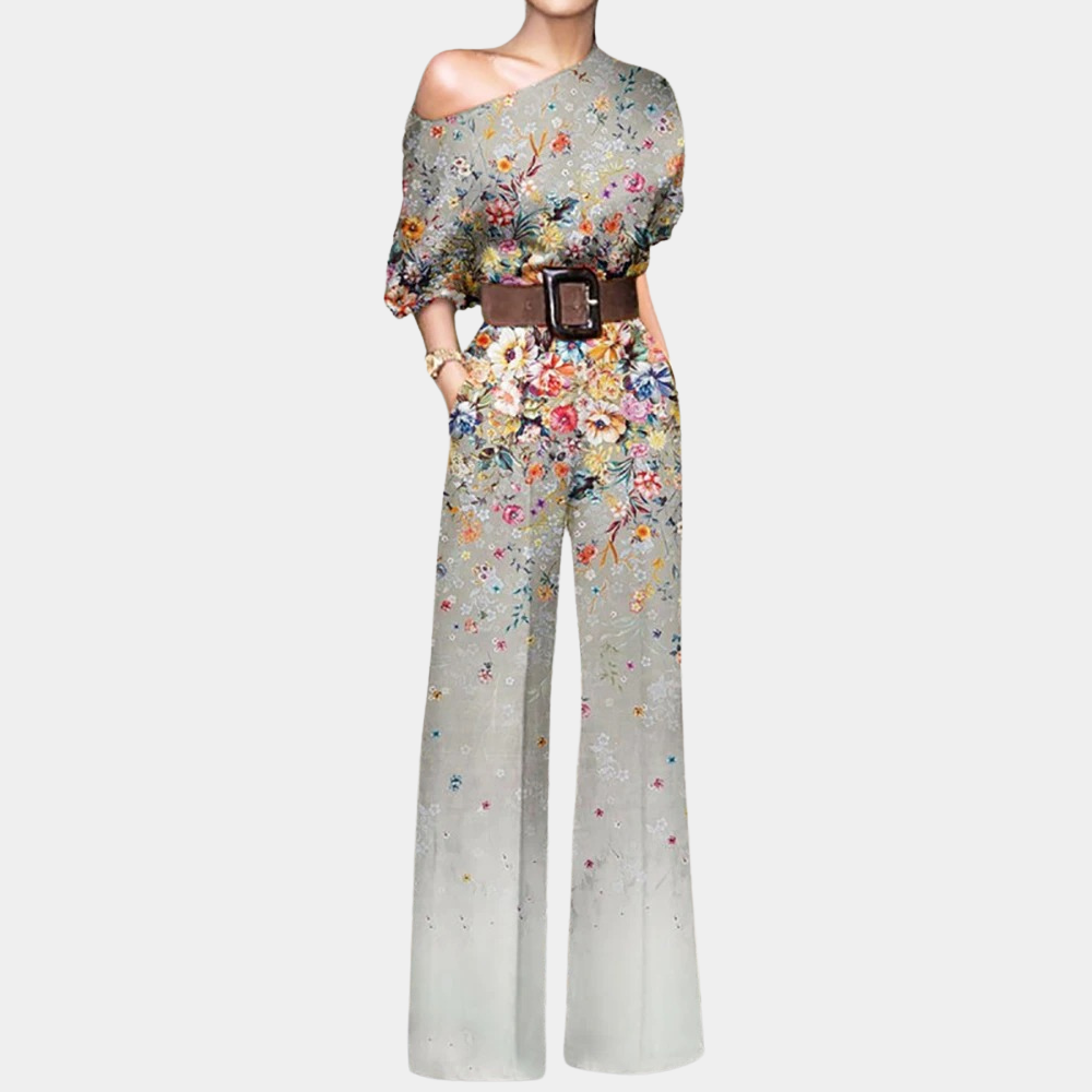 Dames - Off-Shoulder Jumpsuit - Vloeiend Design - Mode Statement - NOELIA EDGE