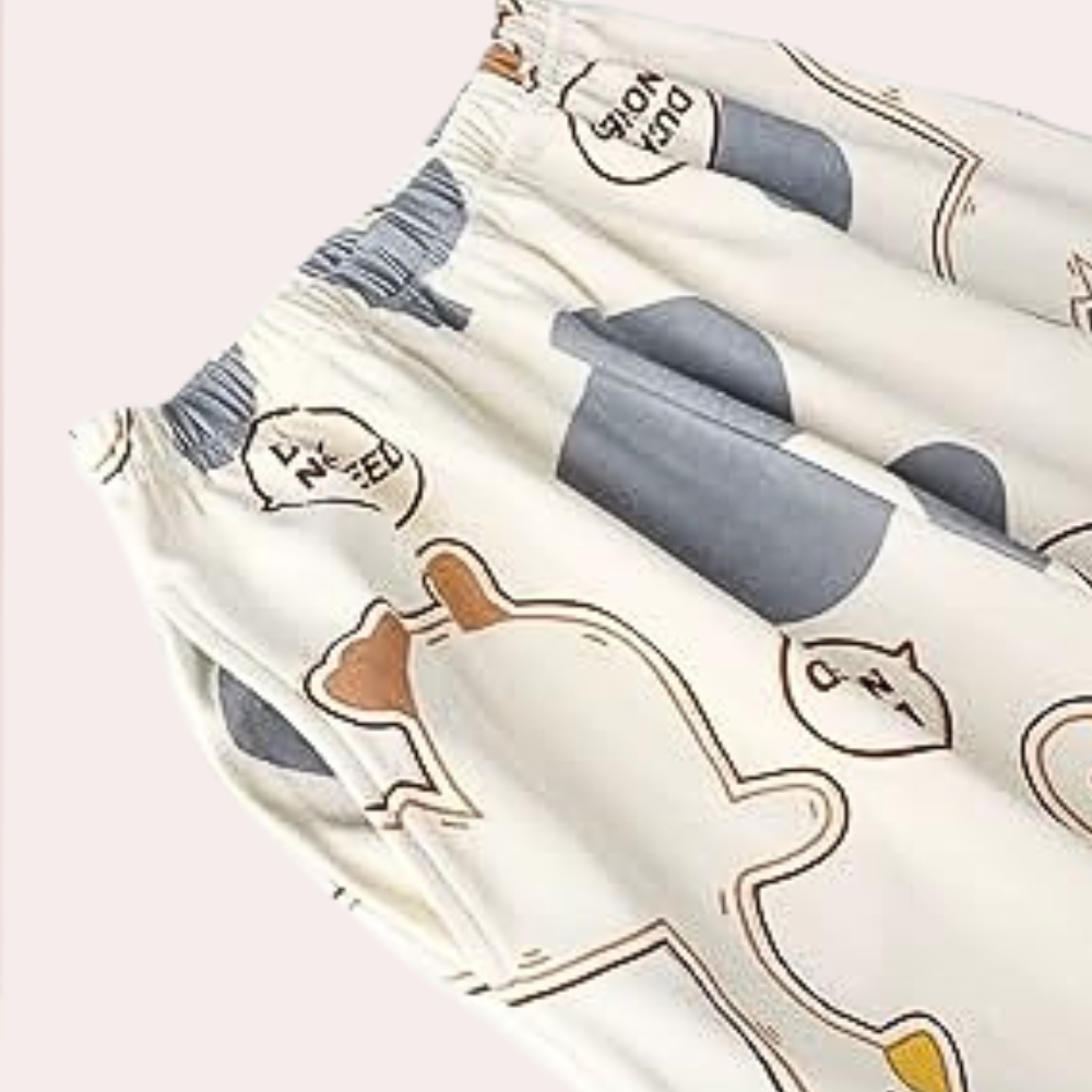 Zachte dames pyjamaset met eendenprint – DUCKY DREAMS