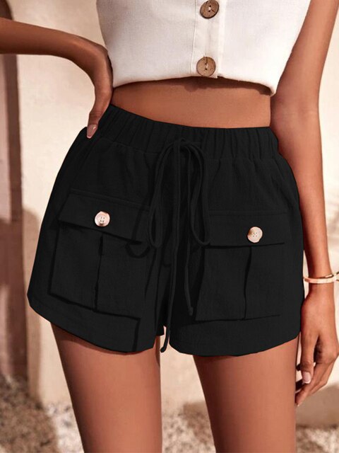 Dames - Casual Zomershort - Katoenmix - Lichtgewicht Comfort - STIJLVOLLE ZOMERSHORT
