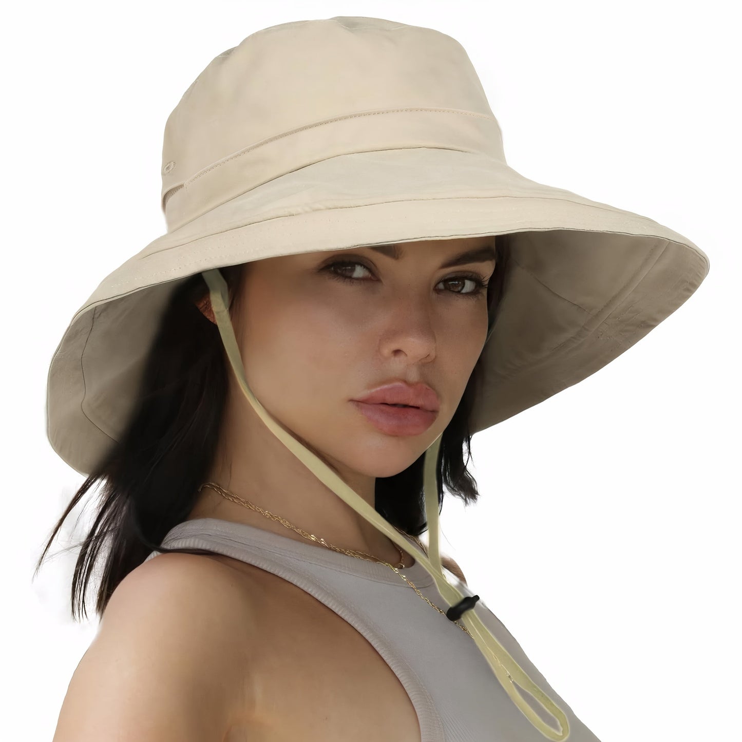 Dames - Zonnehoed - Opvouwbaar Polyester - UV-Bescherming - Strandstijl