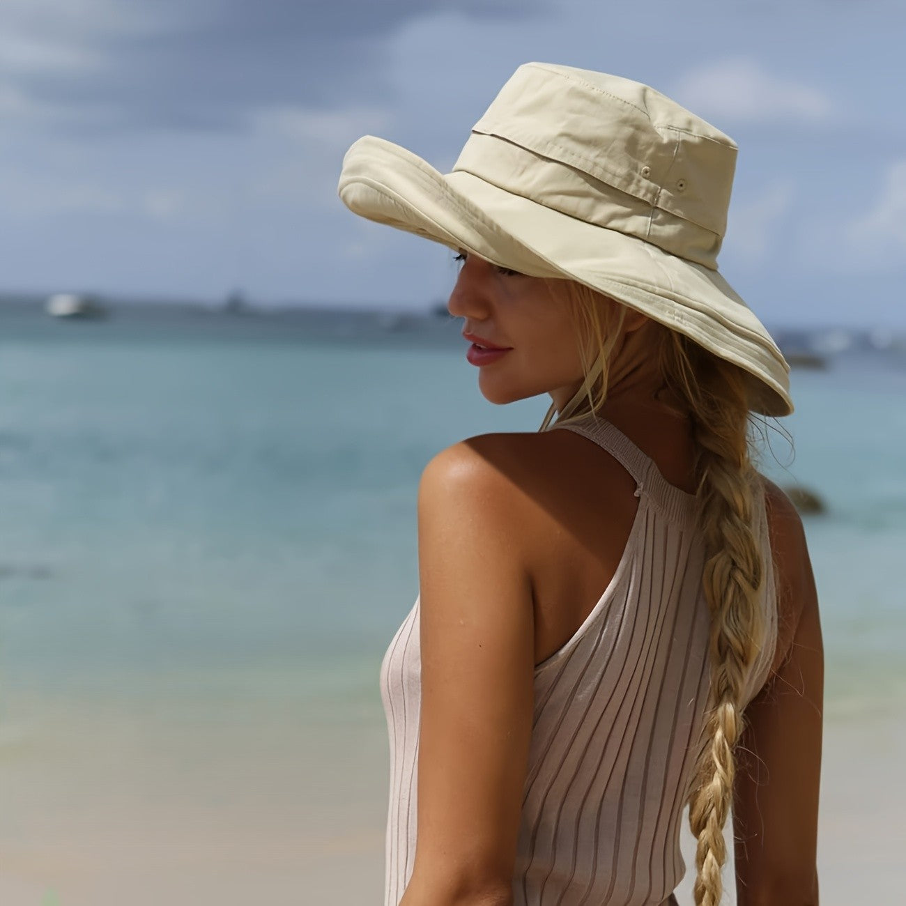 Dames - Zonnehoed - Opvouwbaar Polyester - UV-Bescherming - Strandstijl