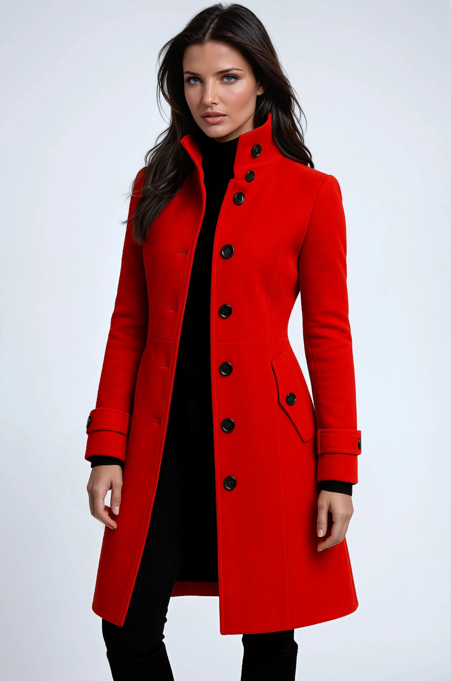 Trenchcoat - Vrouwen - Hoge Kraag - Dames Winterjas - Sandy