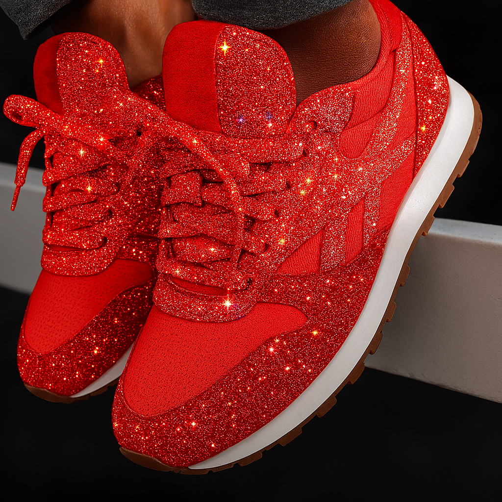 Sneakers - Dames - Glitterlook - Stijlvol Comfort - Nova