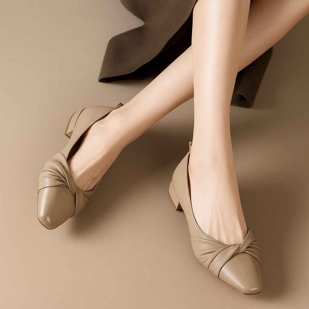 Lage Hak - Dames - Zacht Leer - Damesschoen - Puntige Pumps