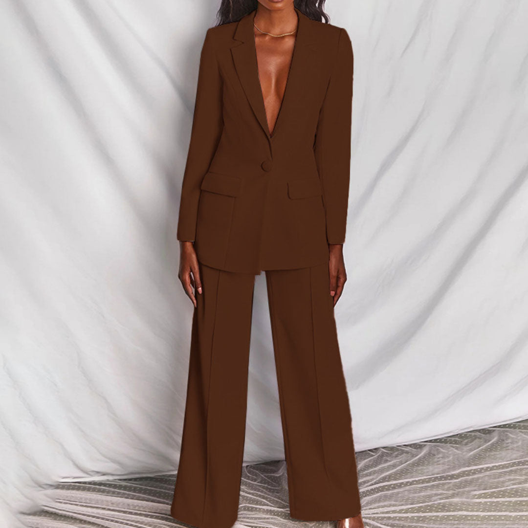 VICTORIA – Tweedelige blazer en broek set voor een elegante en sexy smart-casual look