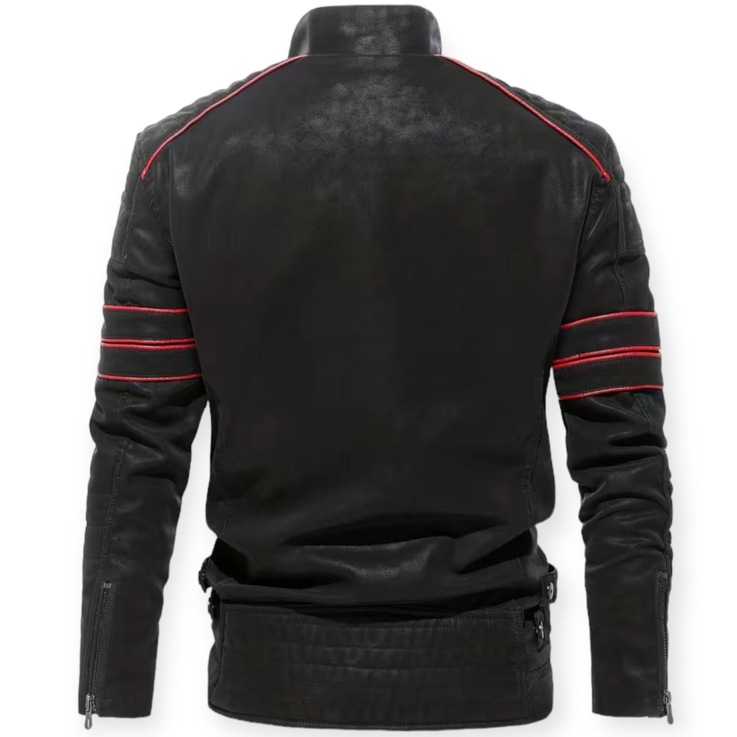 BRODY - Racer geïnspireerd zwart leren jack