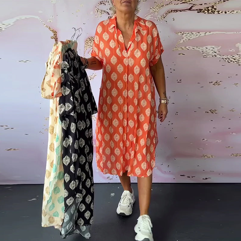 Dames - Zomerjurk - Luchtige Pasvorm - Elegante Stijl - MODERNE ZOMER