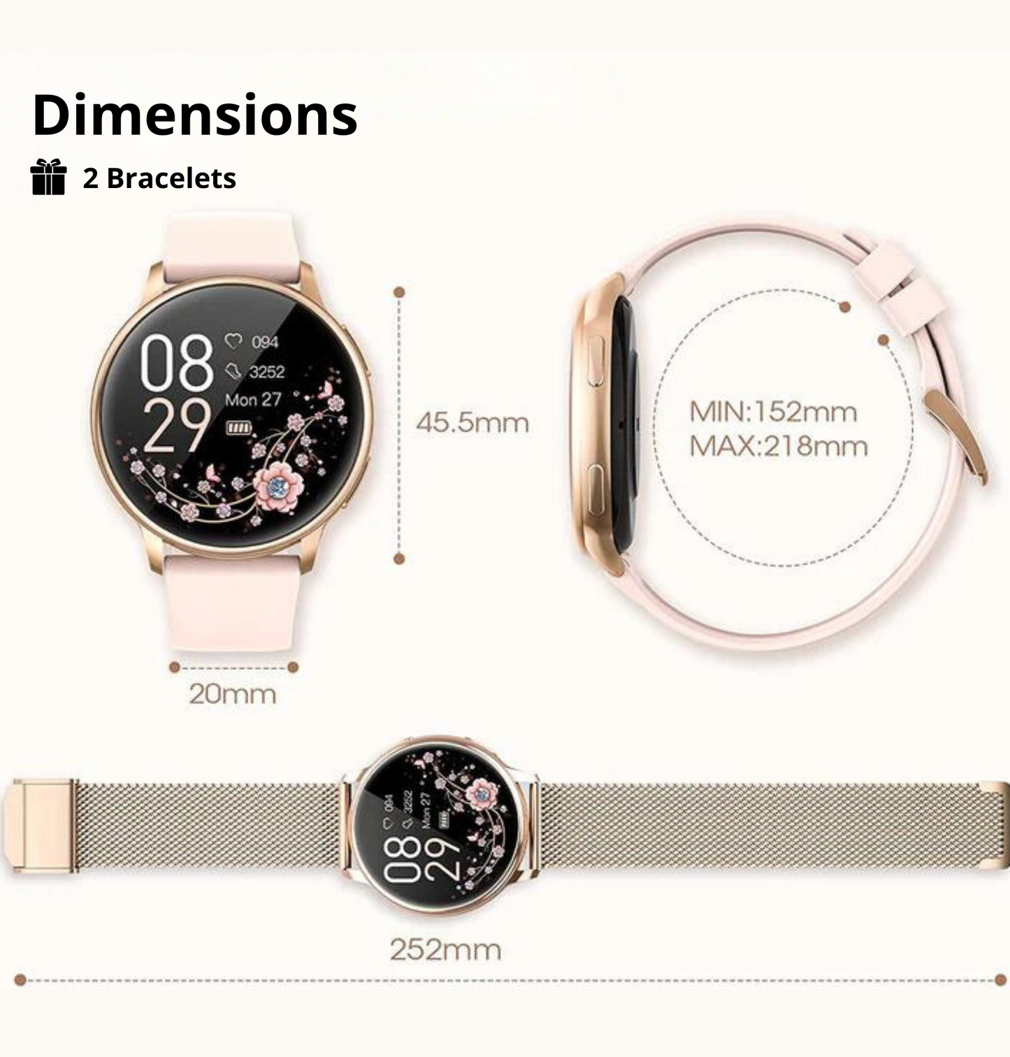 Stijlvolle en multifunctionele smartwatch voor een actieve levensstijl – VivaSync