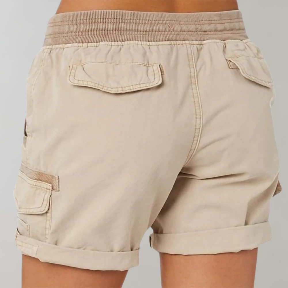 Dames - Casual Cargo Shorts - Hoge Taille en Comfortabele Pasvorm - Dagelijks Gebruik - Alfrida Shorts