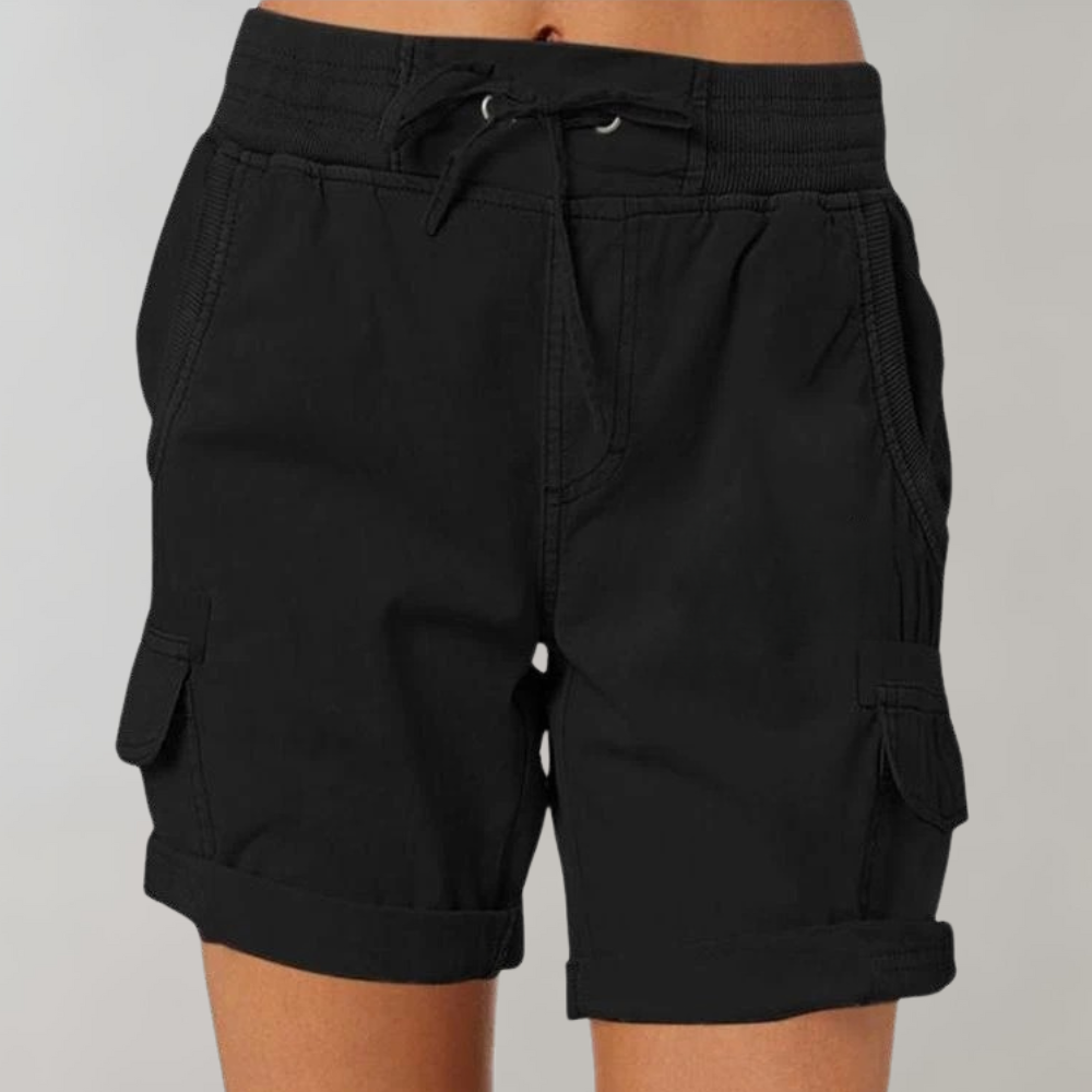 Dames - Casual Cargo Shorts - Hoge Taille en Comfortabele Pasvorm - Dagelijks Gebruik - Alfrida Shorts