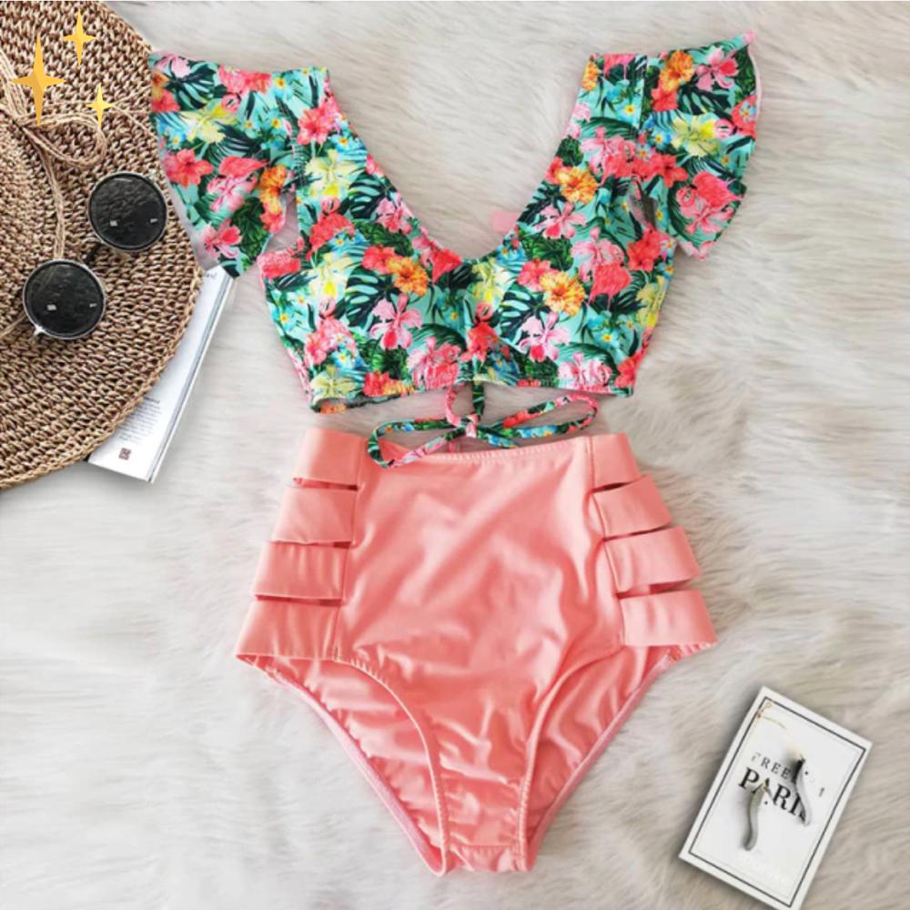 Dames - Bikini Set - Hoge Taille - Comfortabele Zwemkleding - Zomer Must-Have