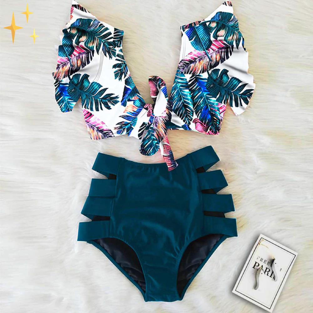 Dames - Bikini Set - Hoge Taille - Comfortabele Zwemkleding - Zomer Must-Have