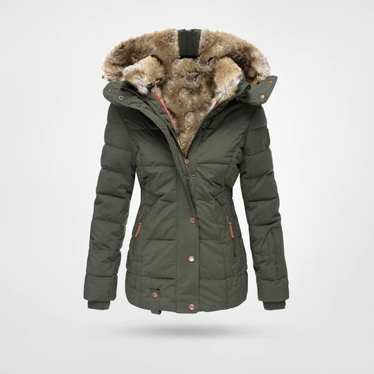 Gewatteerde Jas - Dames - Fleece Capuchon - Warmjas - Noor