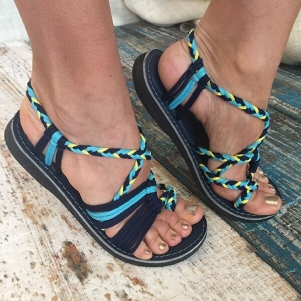 Handgeweven Sandalen - Vrouwen - Hoogwaardige Materialen - Comfortabel en Stijlvol - NATHALIE