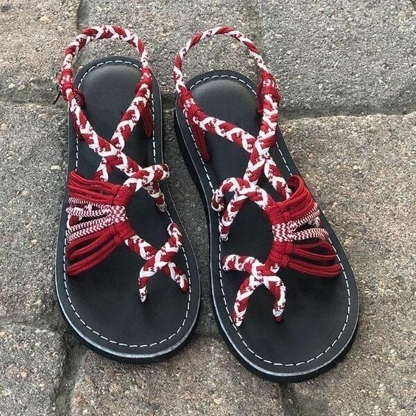 Handgeweven Sandalen - Vrouwen - Hoogwaardige Materialen - Comfortabel en Stijlvol - NATHALIE