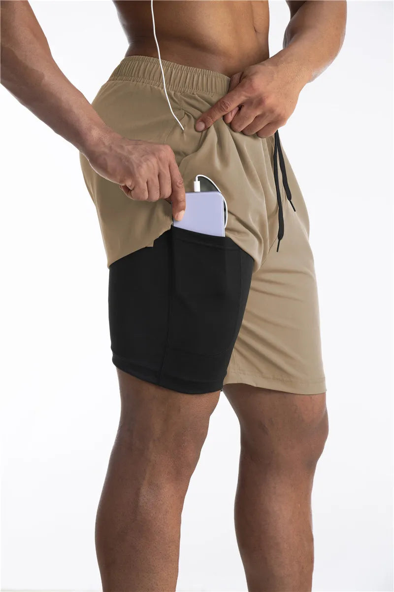 Heren - Sportshort - Geïntegreerde Legging - Functioneel Ontwerp - ACTIEVE STIJL