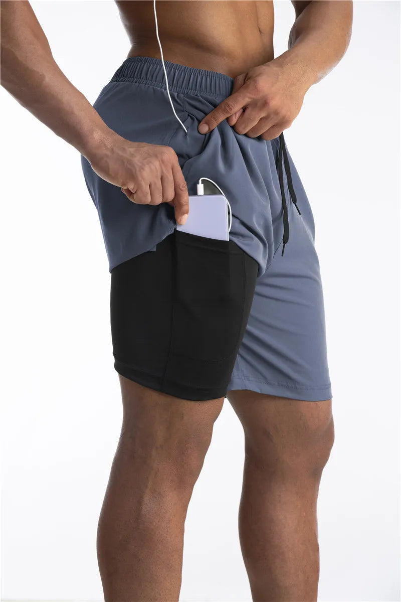 Heren - Sportshort - Geïntegreerde Legging - Functioneel Ontwerp - ACTIEVE STIJL