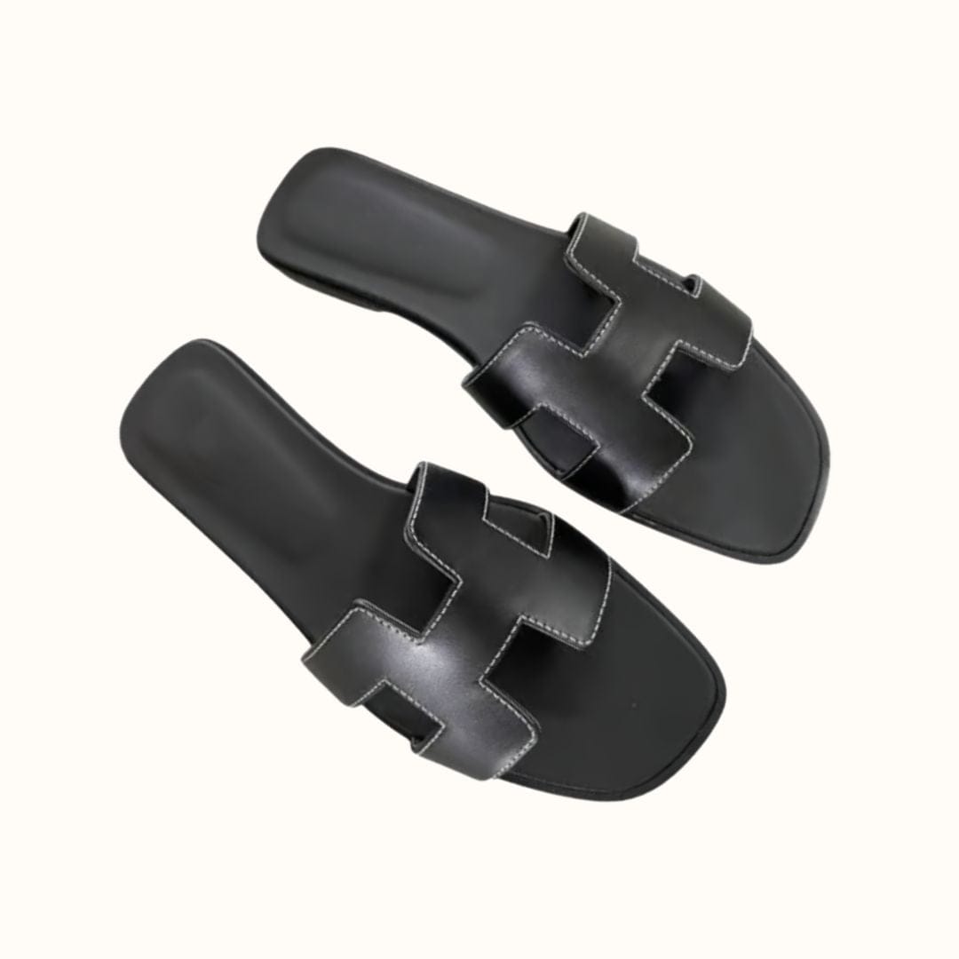 Leren dames sandalen met H-band en zachte zool – HelviaSoft H-Sandal
