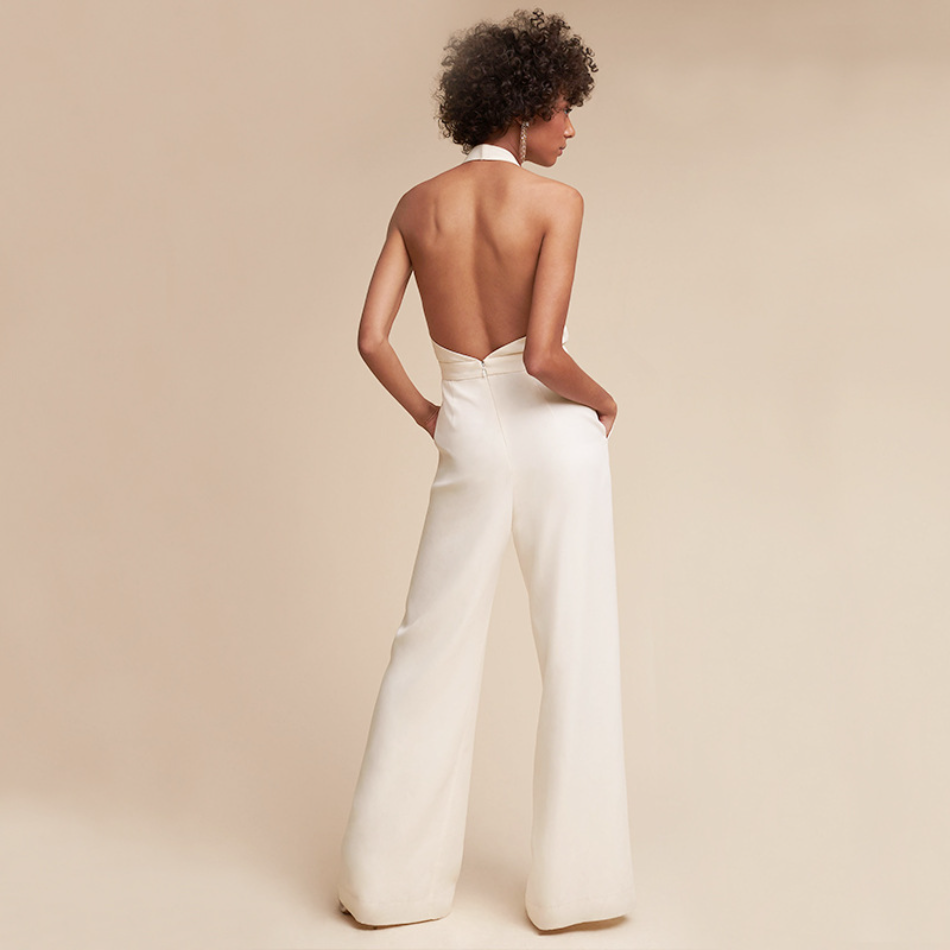 Casual damesjumpsuit met wijde pijpen en relaxte pasvorm – LUNARA RELAX