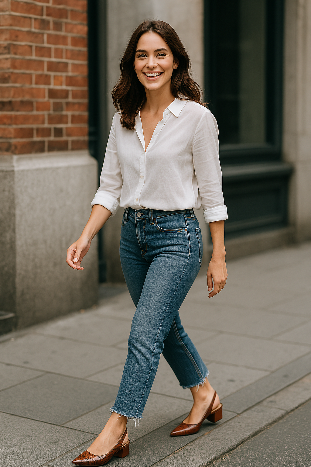 Dames - Slingback Pumps - Krokodillenleerlook - Elegante Schoenen - MODERNE STIJL