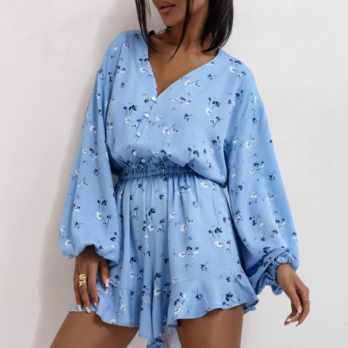 Lara | Speelse Playsuit met Ballonmouwen voor Dames 3