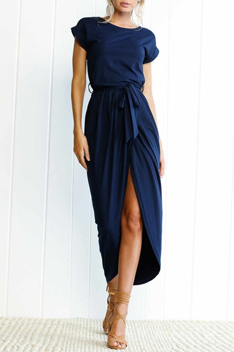 Lotte | Dames Splitjurk Met Ceintuur En Casual Mouwen 11