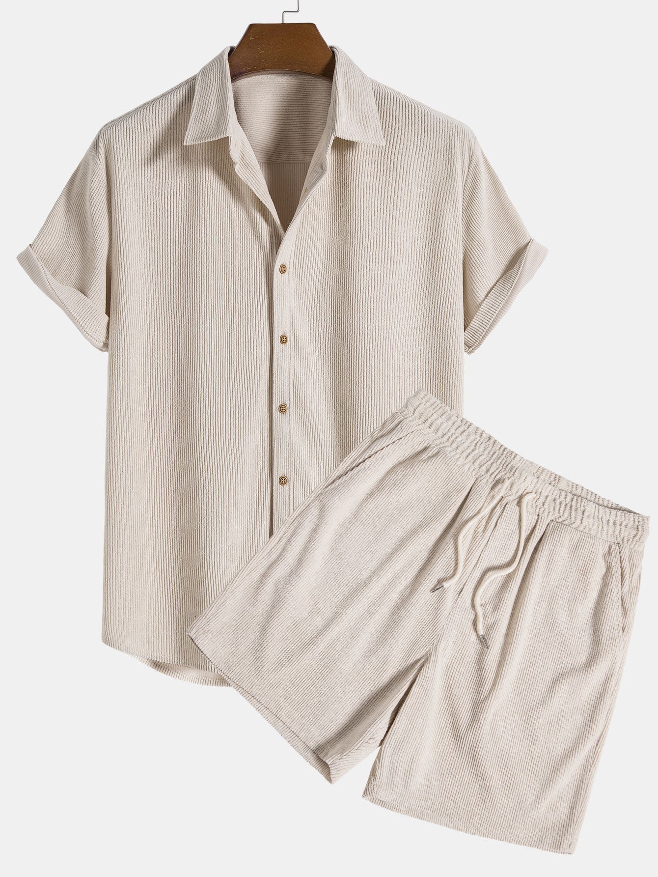 Heren - Korte Mouwen Set - Lichte Stoffen - Casual Outfit - ELEGANTE COMBINATIE
