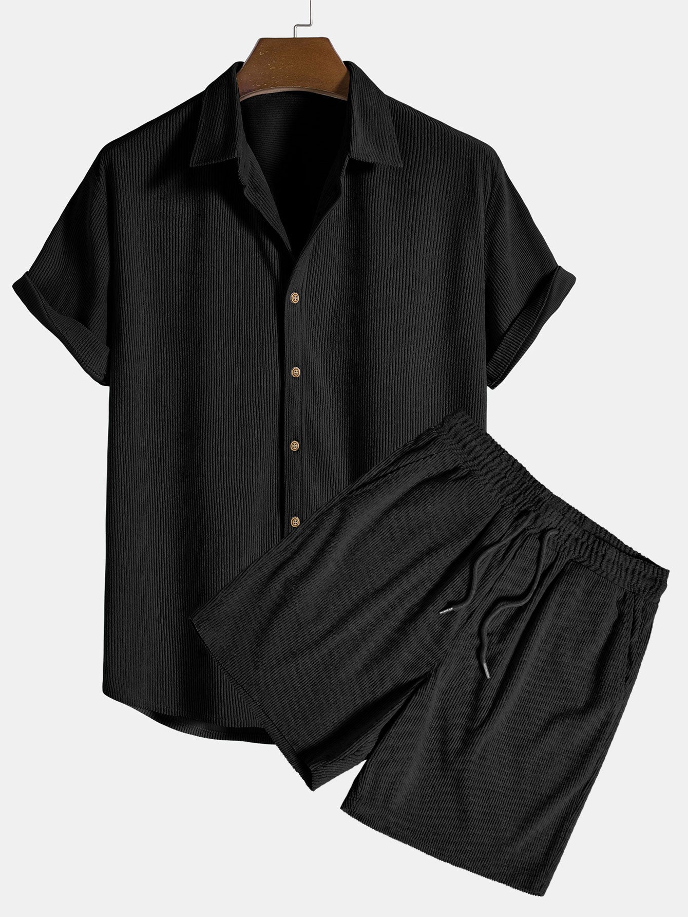 Heren - Korte Mouwen Set - Lichte Stoffen - Casual Outfit - ELEGANTE COMBINATIE