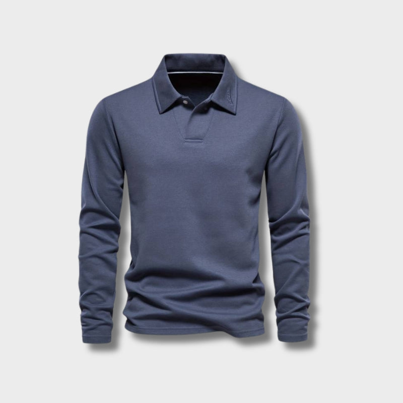 ELIOT – Lange mouwen poloshirt met klassieke kraag voor een tijdloze uitstraling