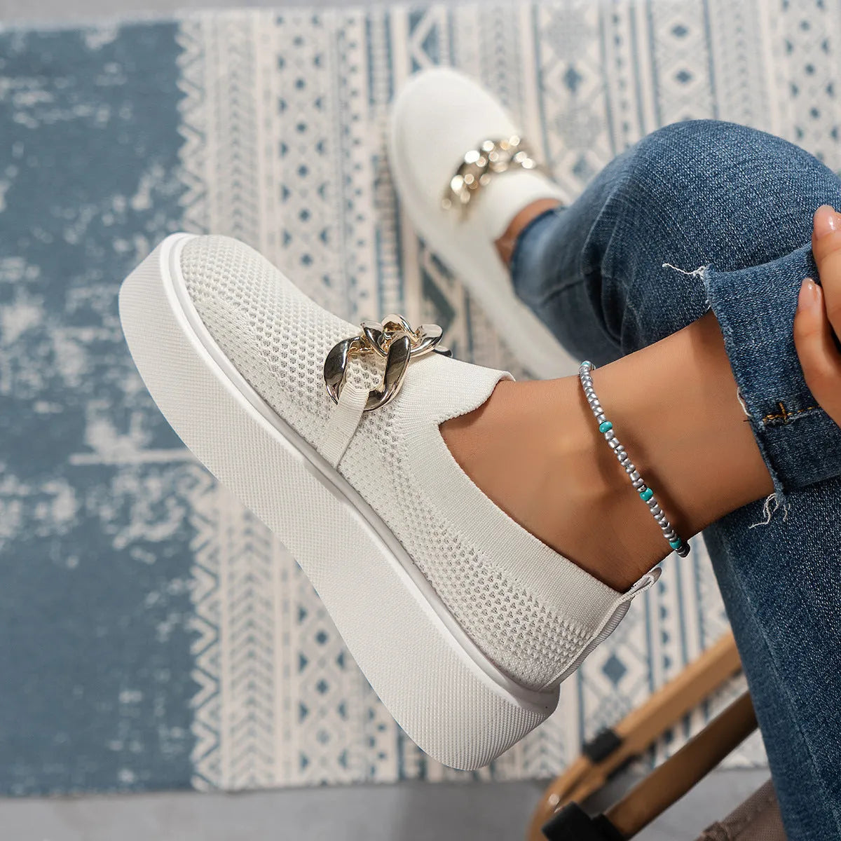 Slip-On Sneakers - Dames - Sportief Ontwerp - Statement Schoenen - MODERNE STAP