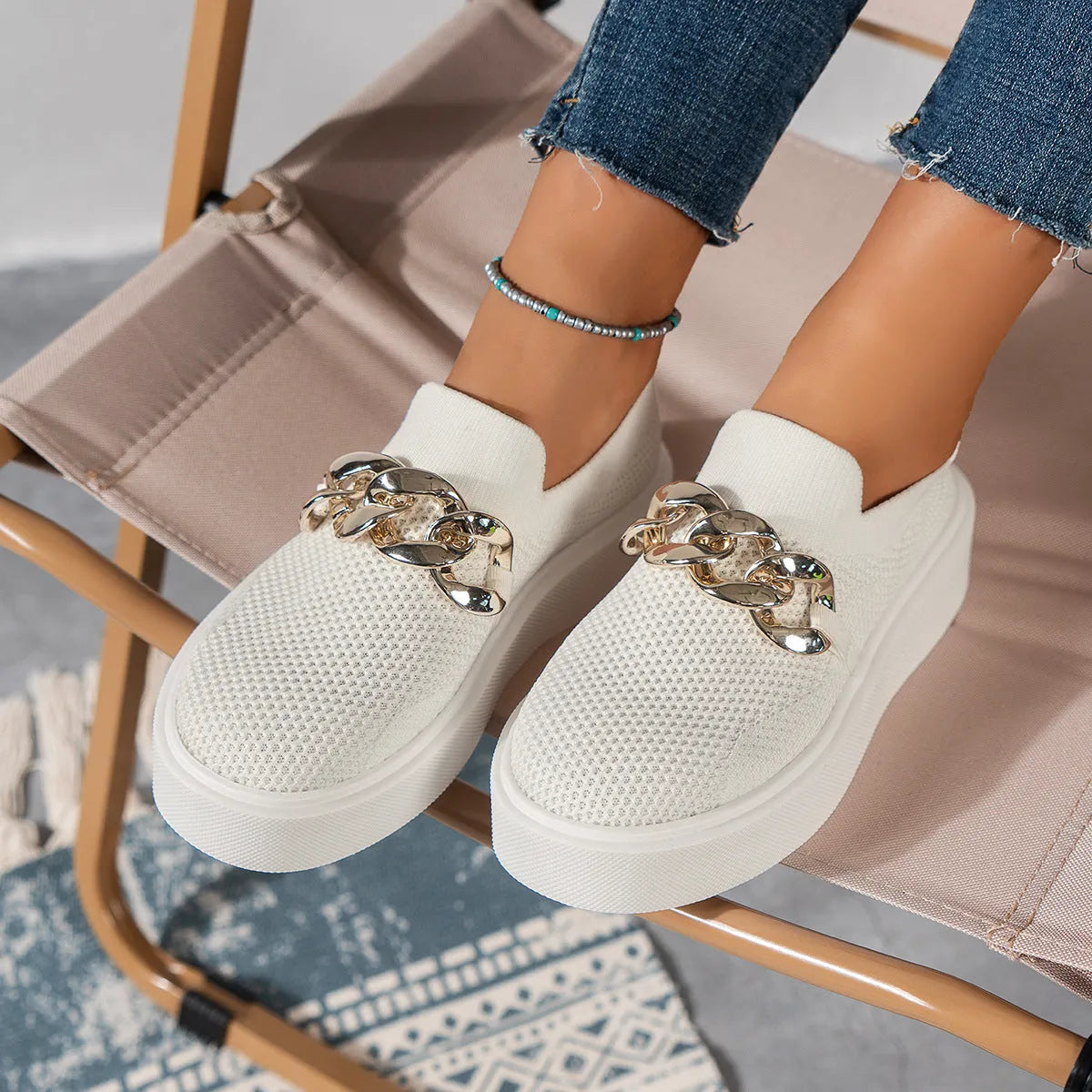 Slip-On Sneakers - Dames - Sportief Ontwerp - Statement Schoenen - MODERNE STAP