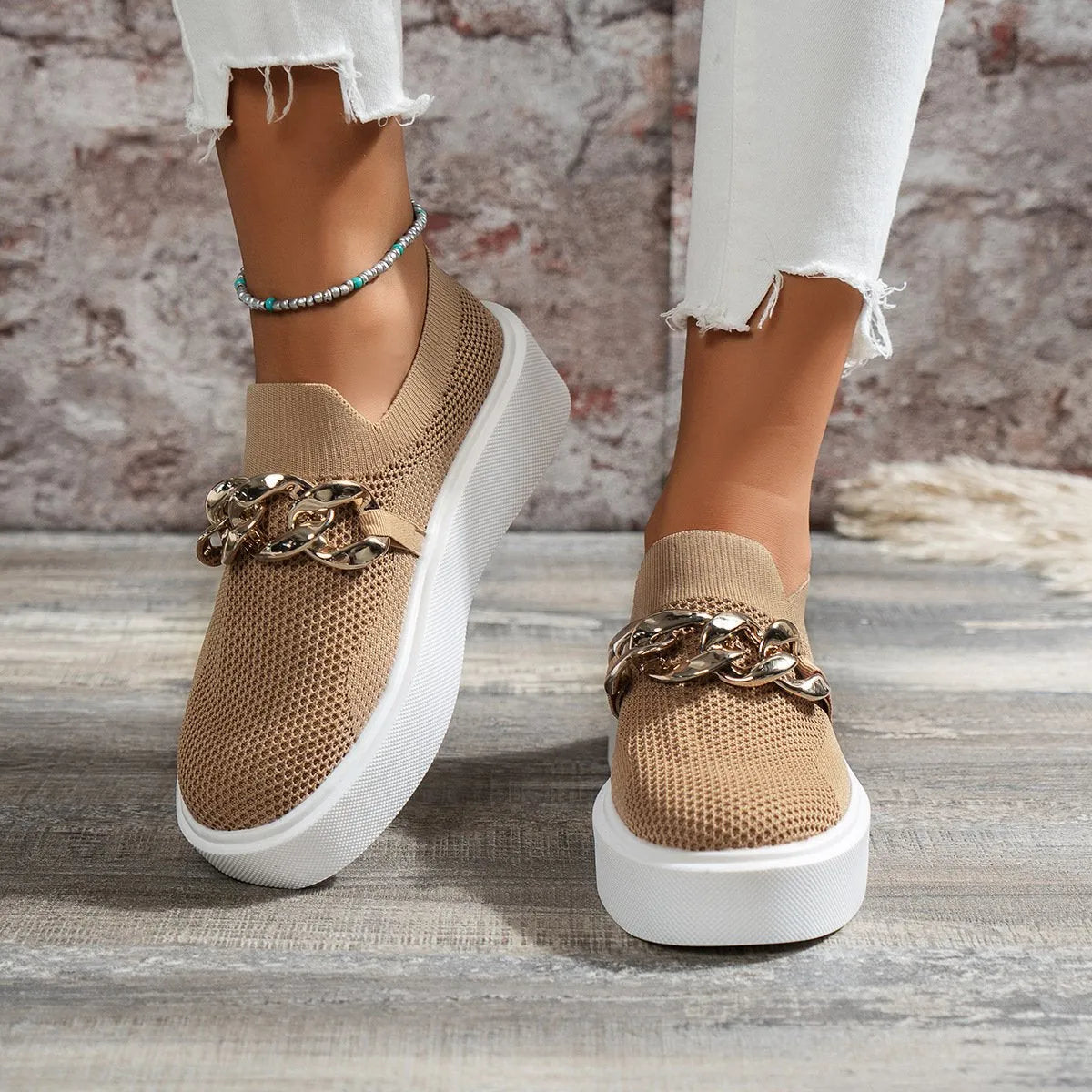 Slip-On Sneakers - Dames - Sportief Ontwerp - Statement Schoenen - MODERNE STAP