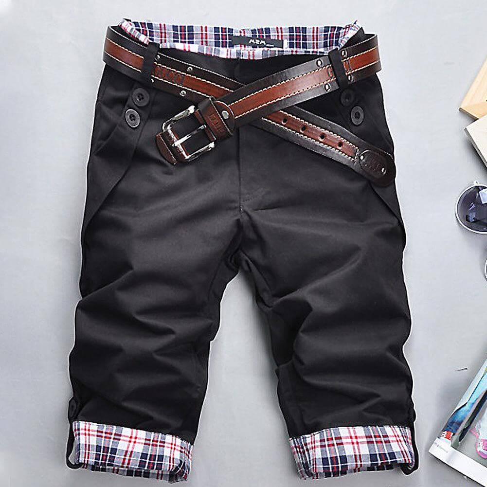Mannen - Casual Geruite Herenshort - Zijzakken met Knopen - Comfortabele Zomeroutfit - STIJL VOLGEN
