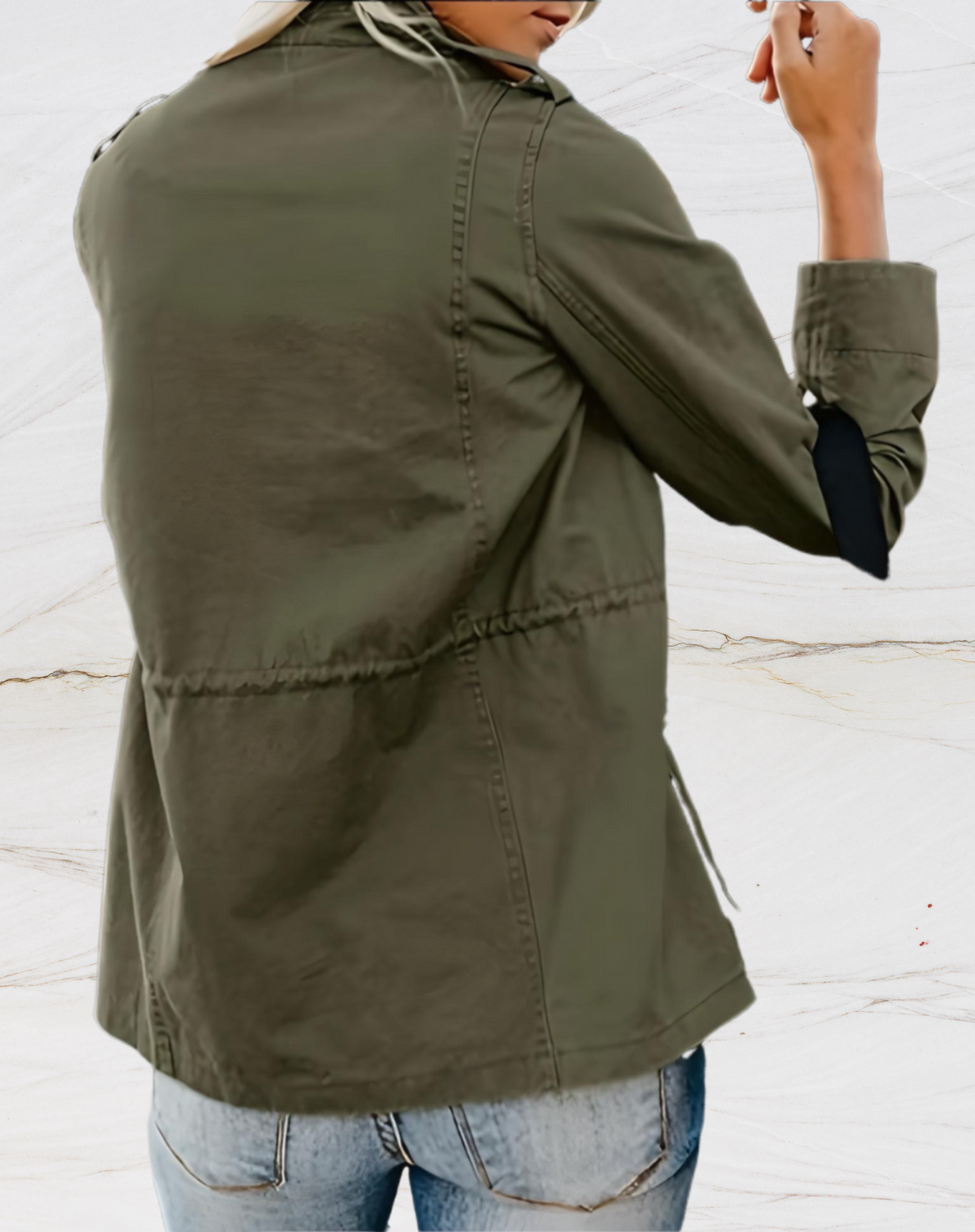 Jas - Dames - Militair Stijl - Militair Jas - Militair Jas