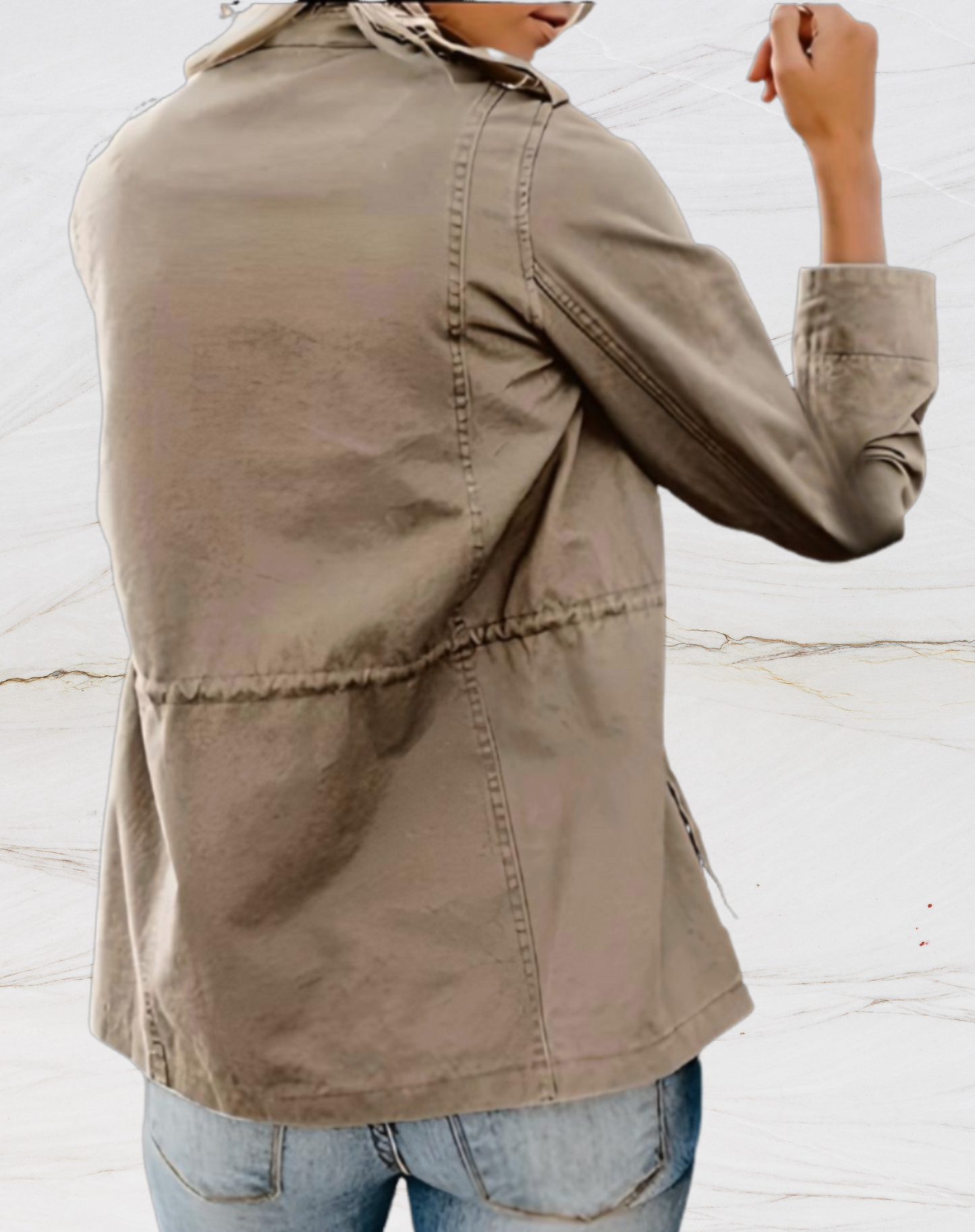 Jas - Dames - Militair Stijl - Militair Jas - Militair Jas