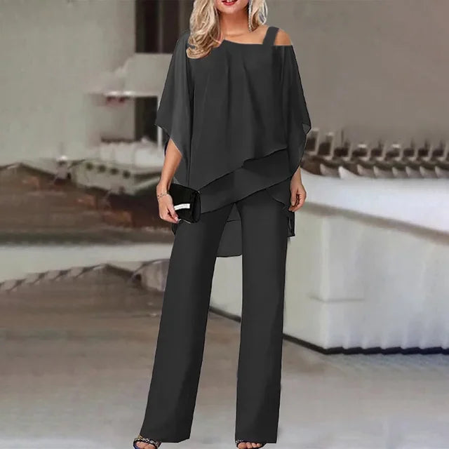 Dames - Tweedelige Set - Comfortabele Stof - Stijlvolle Outfit - MODERN ELEGANT