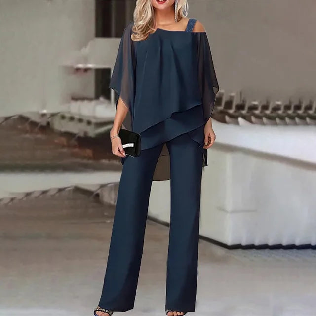 Dames - Tweedelige Set - Comfortabele Stof - Stijlvolle Outfit - MODERN ELEGANT