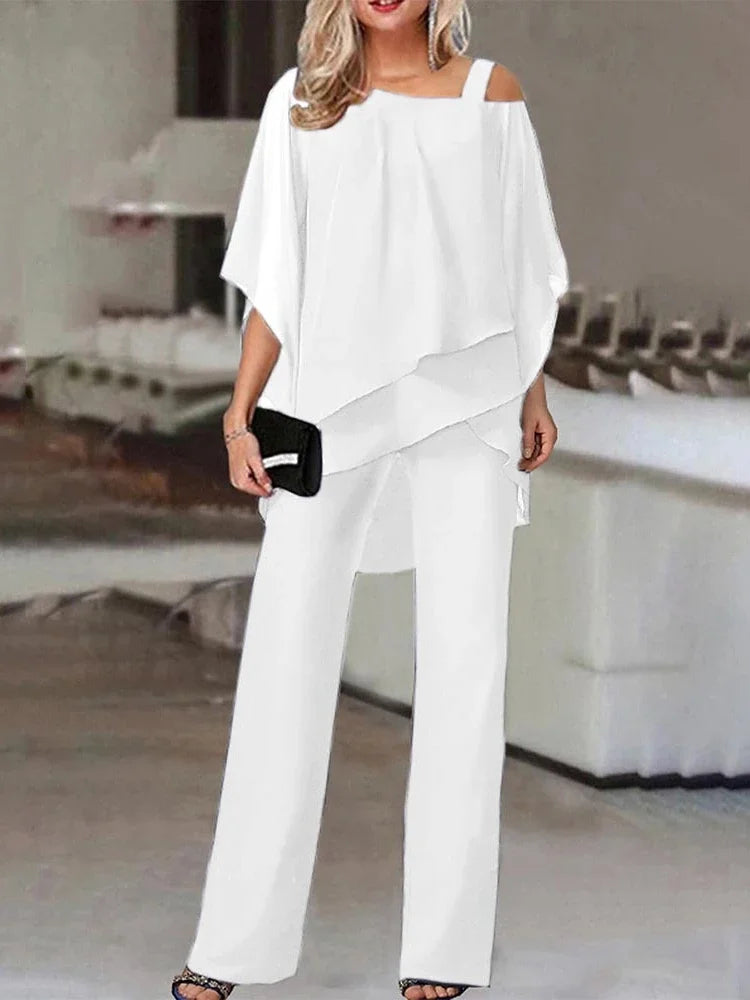 Dames - Tweedelige Set - Comfortabele Stof - Stijlvolle Outfit - MODERN ELEGANT