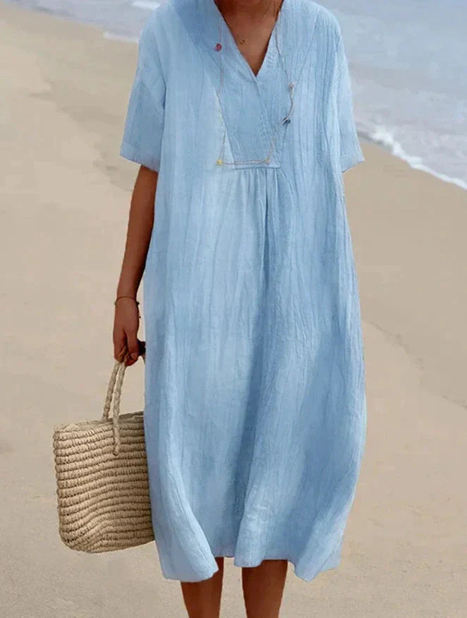Stijlvolle zomerse damesjurk met losse pasvorm – ElaraFleur Dress