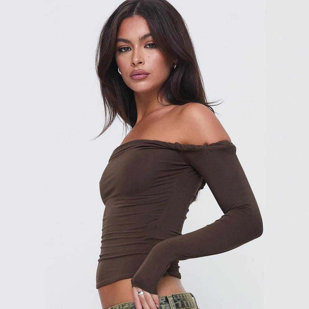 Dames - Off-shoulder Top - Lange Mouwen - Trendy Fashion voor Elke Gelegenheid