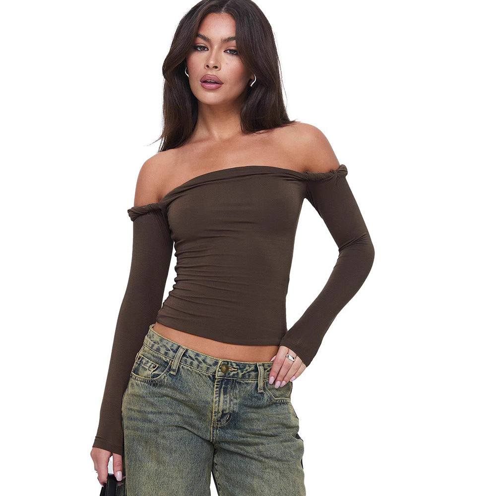 Dames - Off-shoulder Top - Lange Mouwen - Trendy Fashion voor Elke Gelegenheid